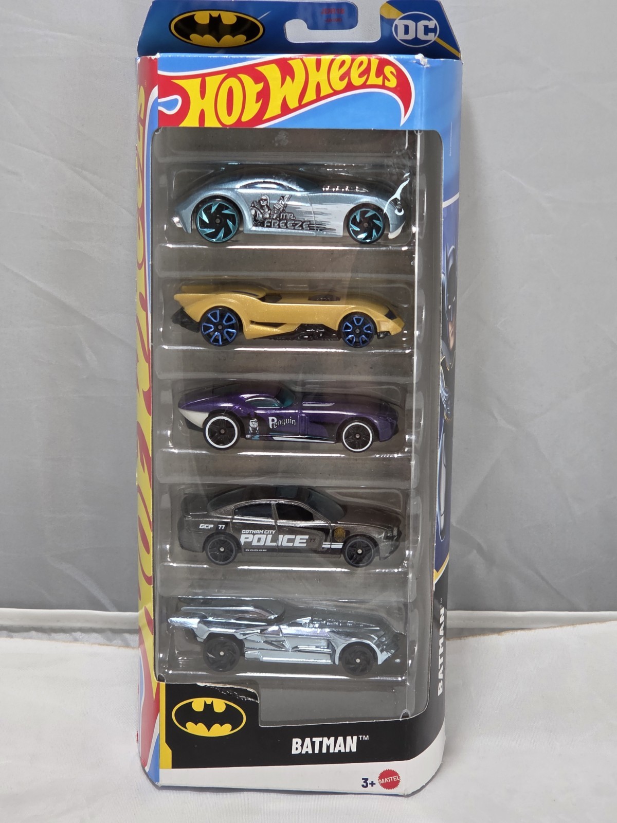 2024 Hot Wheels DC Batman 5 Pack Diecast 1:64 Scale New ,Blue Chrome Bat Mobile