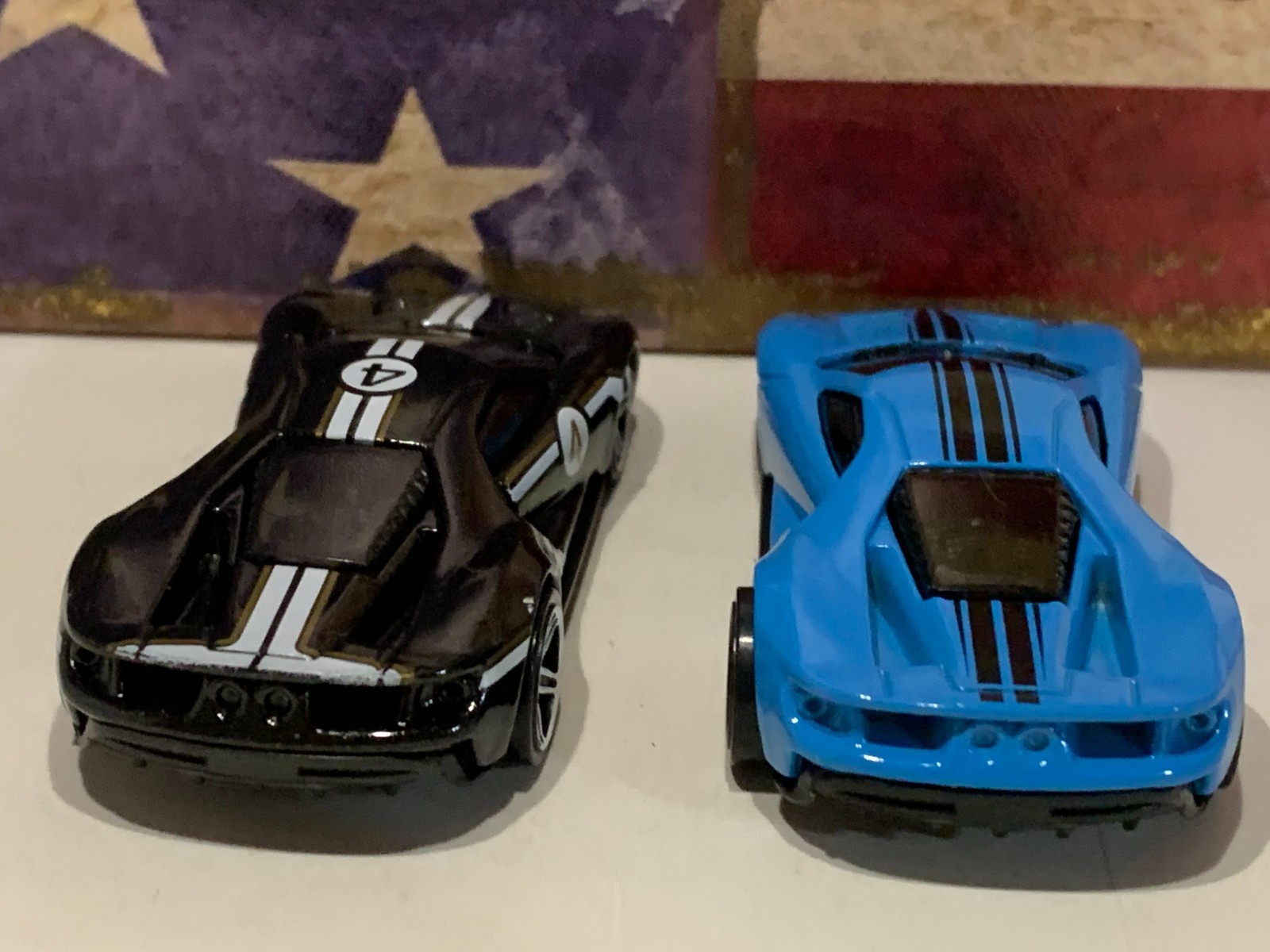 HOT WHEELS 2017 FORD GT X2. 2021 BLACK & 2022 LITE BLUE NICE