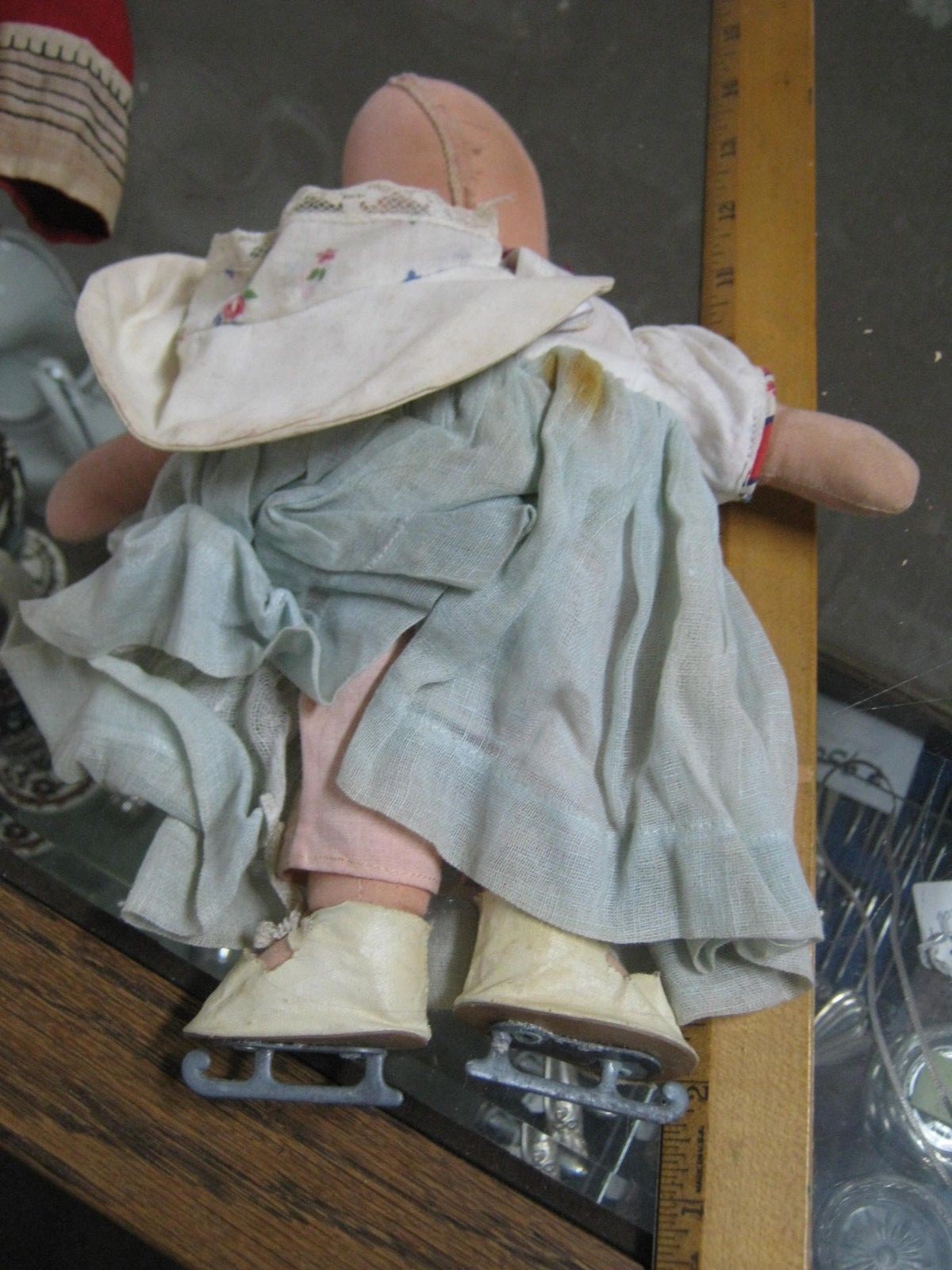 Lot of 3 Vintage PLUSH Cloth DUTCH Dolls Mom + 2 Children ICE SKATING MOLLY-ES