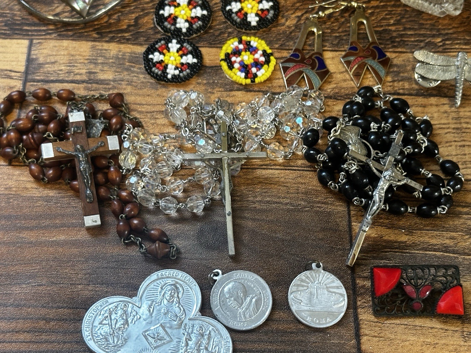 GRANDMA’S JUNK DRAWER ALPACA-12KGF CAMEO-ROSARIES-PERFUME BOTTLES