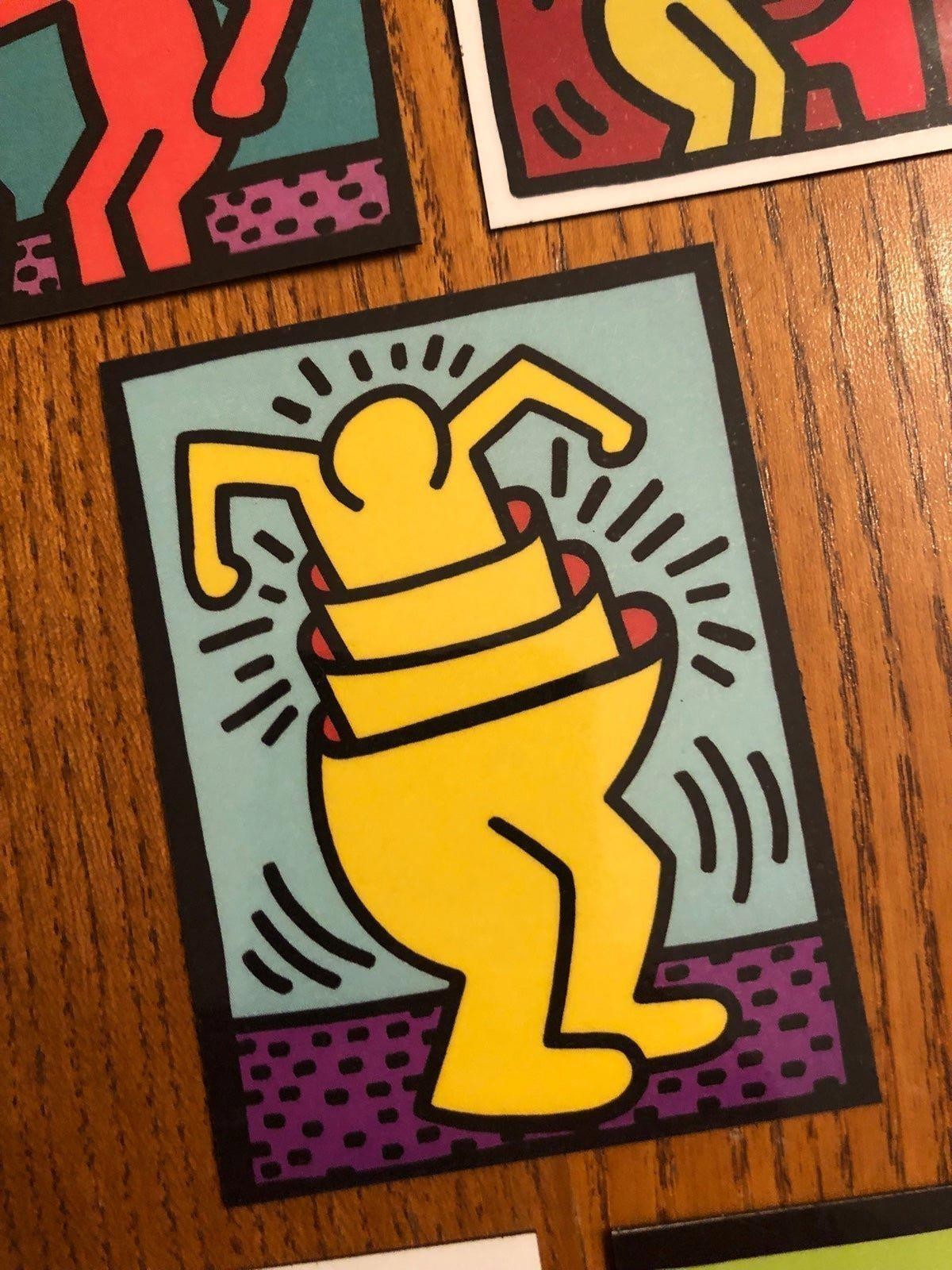 Keith Haring fridge magnets Modern pop art decor funny friends gift idea
