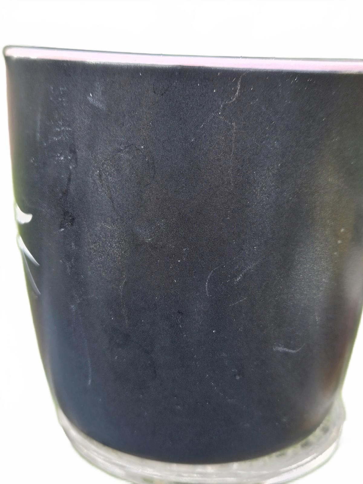 Cozumel Island Mexico Matte Black and Pink Ceramic Mug 3.25 In Tall Souvenir