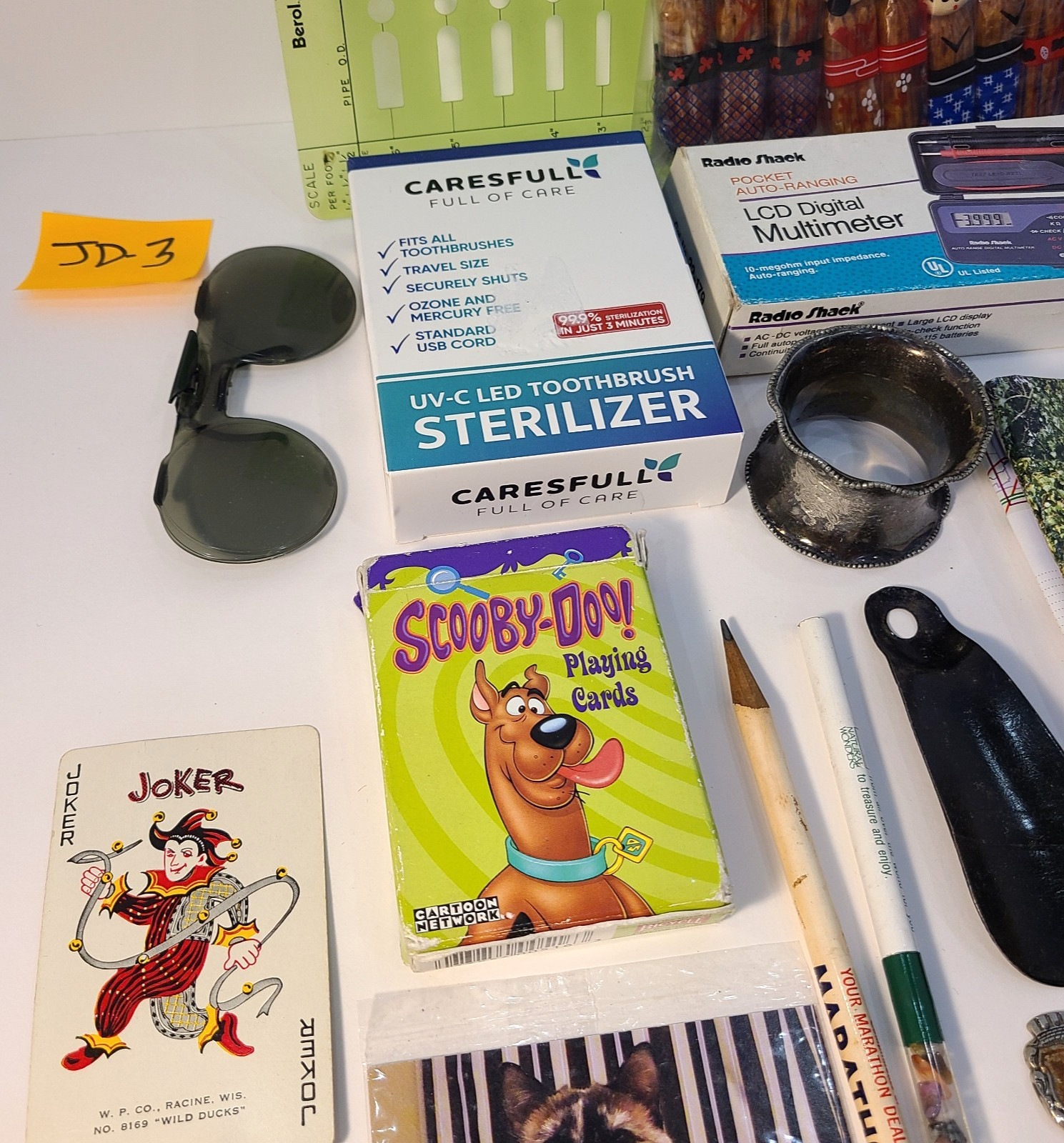 JD-3 Vintage JUNK drawer Lot Map ConRail Pokemon RX Box Radio Shack Box Template