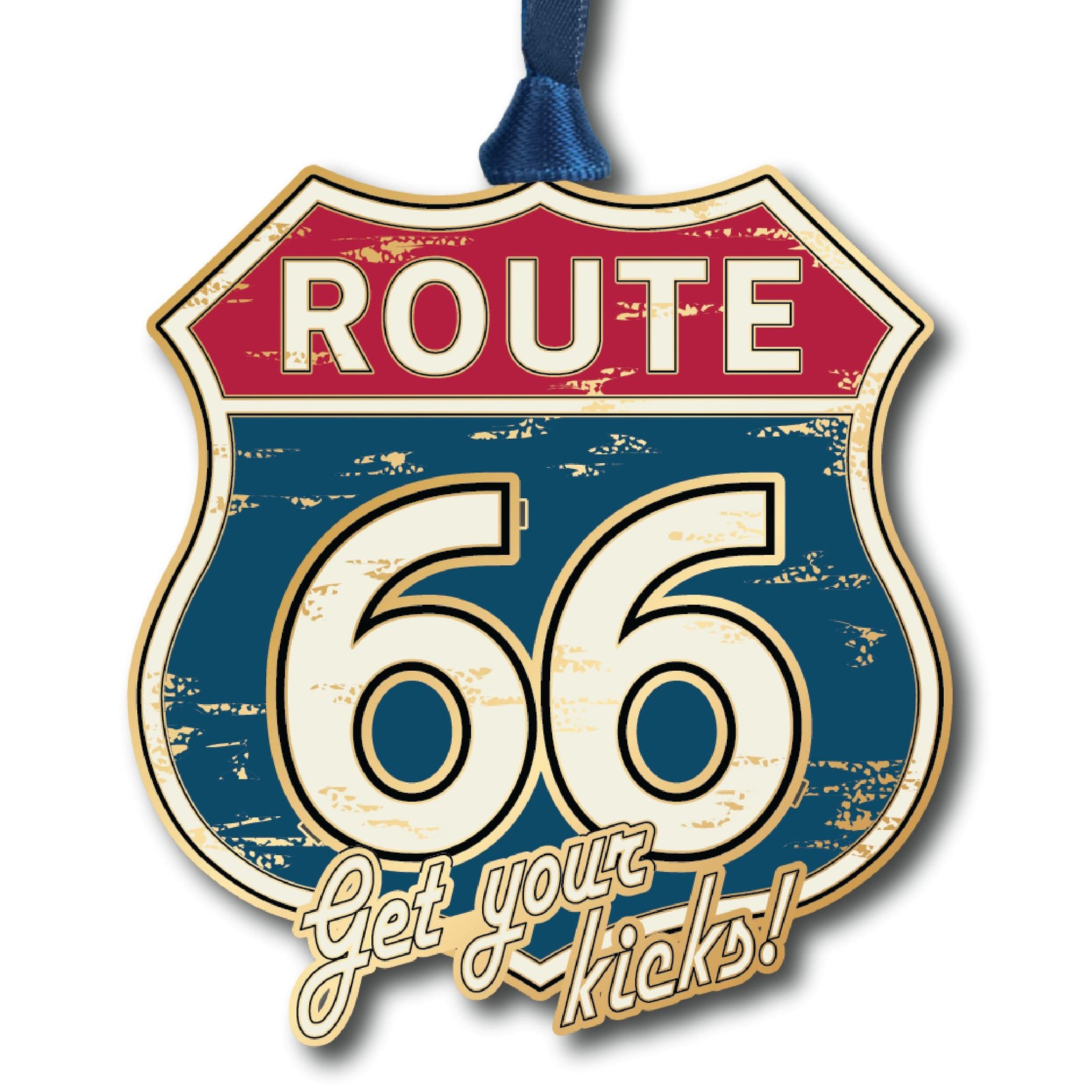 Beacon Design ChemArt Ornament – Route 66 Sign Get Your Kicks