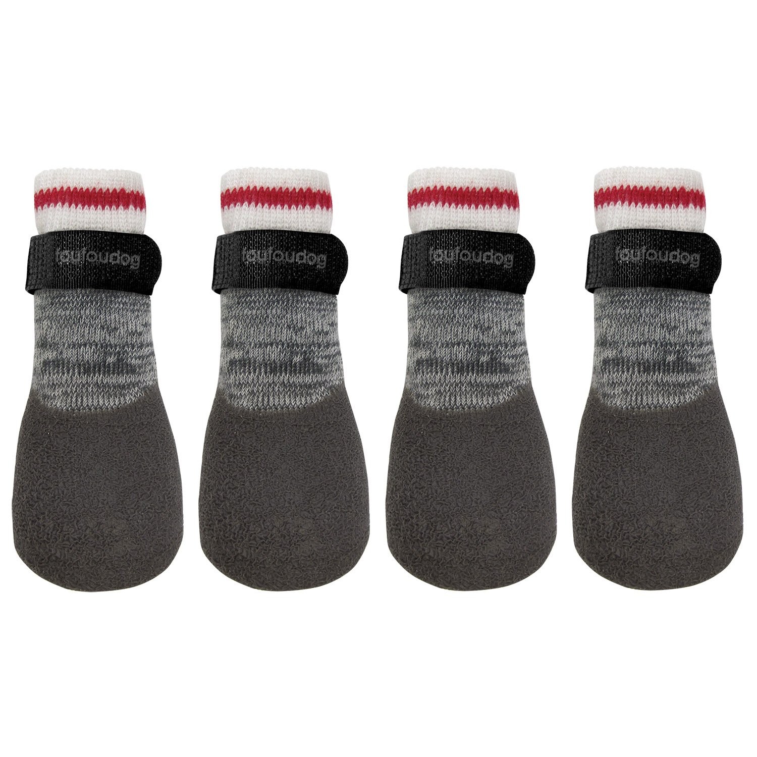 FouFou Dog 61513 2017 Heritage Rubber Dipped Socks, Large