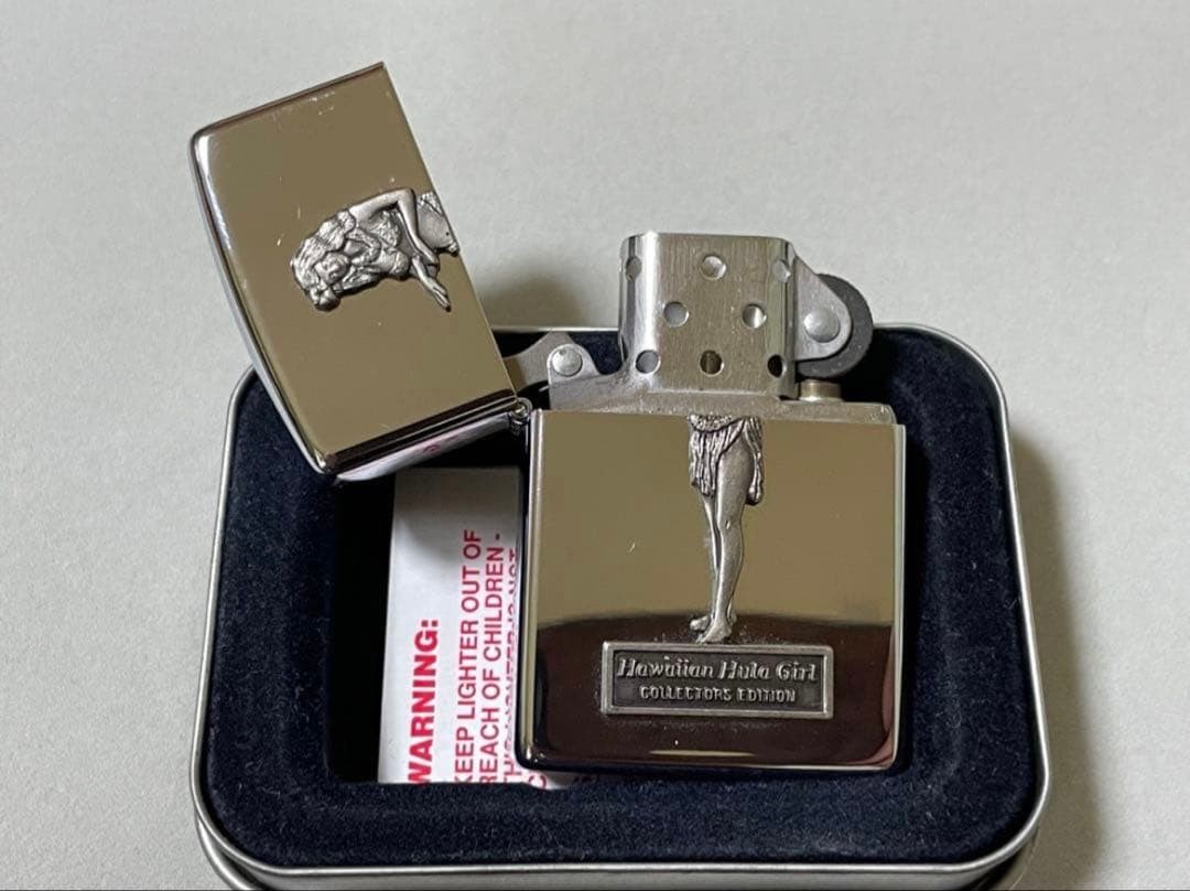 Zippo Hawaiian Hula Girl Metal Paste Made in 1994 Unused Item