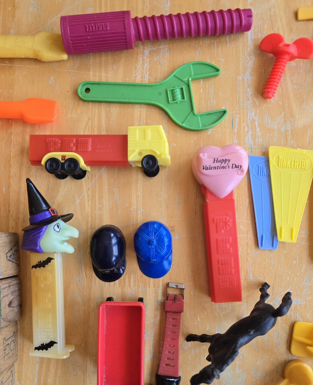 VINTAGE LARGE JUNK DRAWER, TOY BOX LOT Pez, Lego, Doll, Car, Toys, Parts LOT