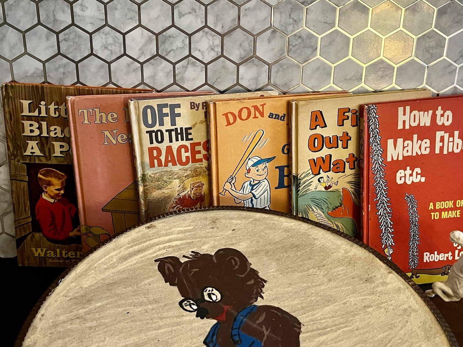 Vintage Children Kids Lot 30+ Golden Books, Dr. Seuss, Carousel Musical Horse ++