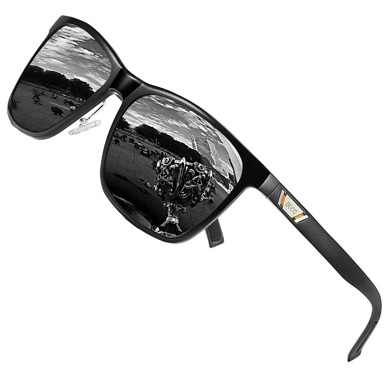 DUCO Men’s Polarized Sunglasses Retro Rectangular Frame Driving Fishing 3029H