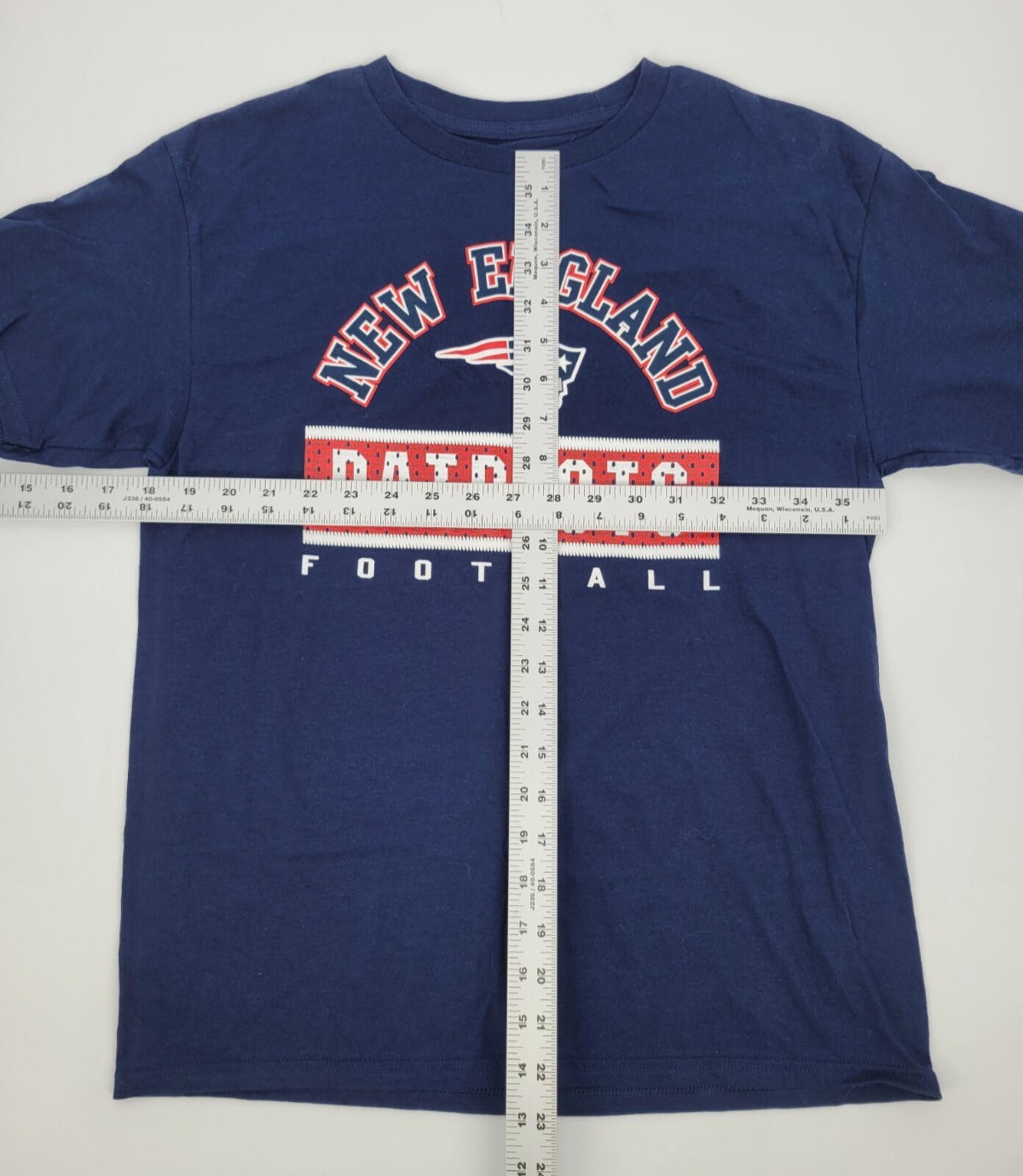 New England Patriots Youth L 14/16 NFL Shirt Navy Football Graphic Tee