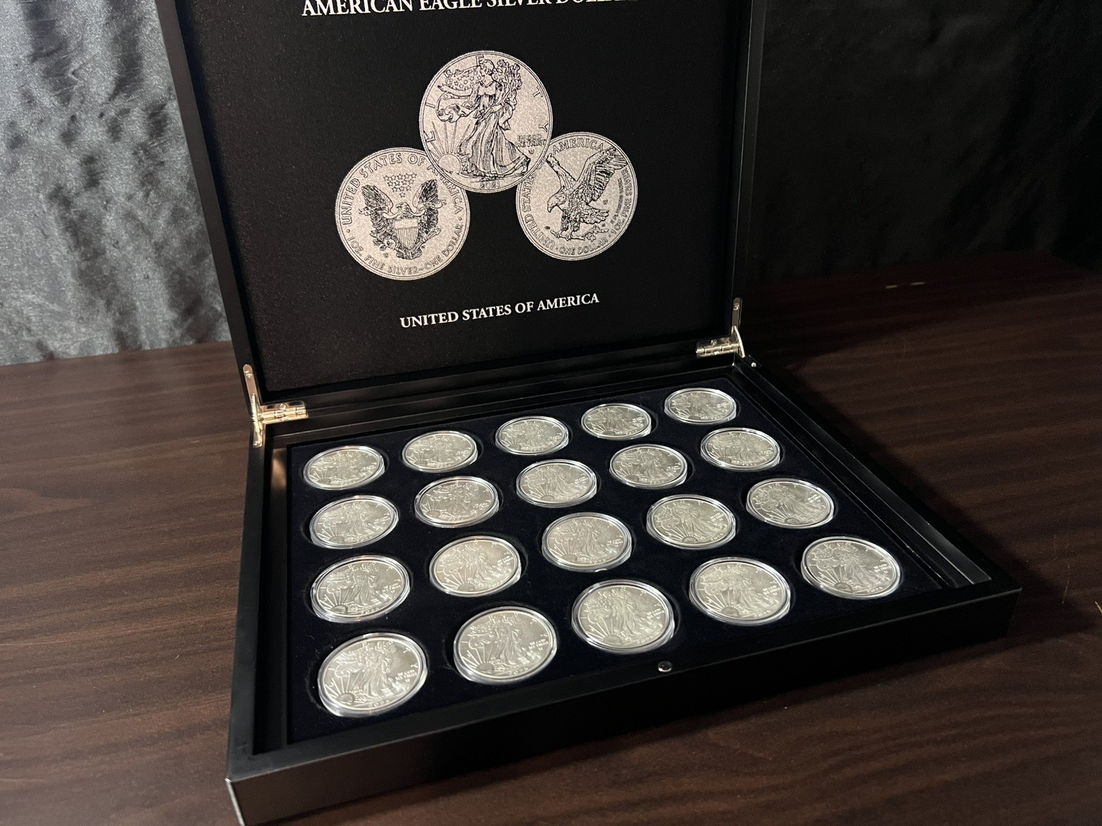 20x – 2025 Silver Plated Eagles With Display Box