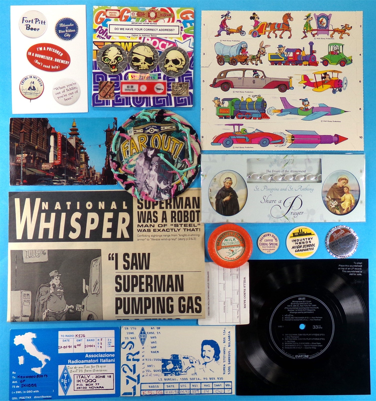 “Worldwide Junk Drawer” Mixed Lot Vintage Modern USA Foreign Ephemera Collection