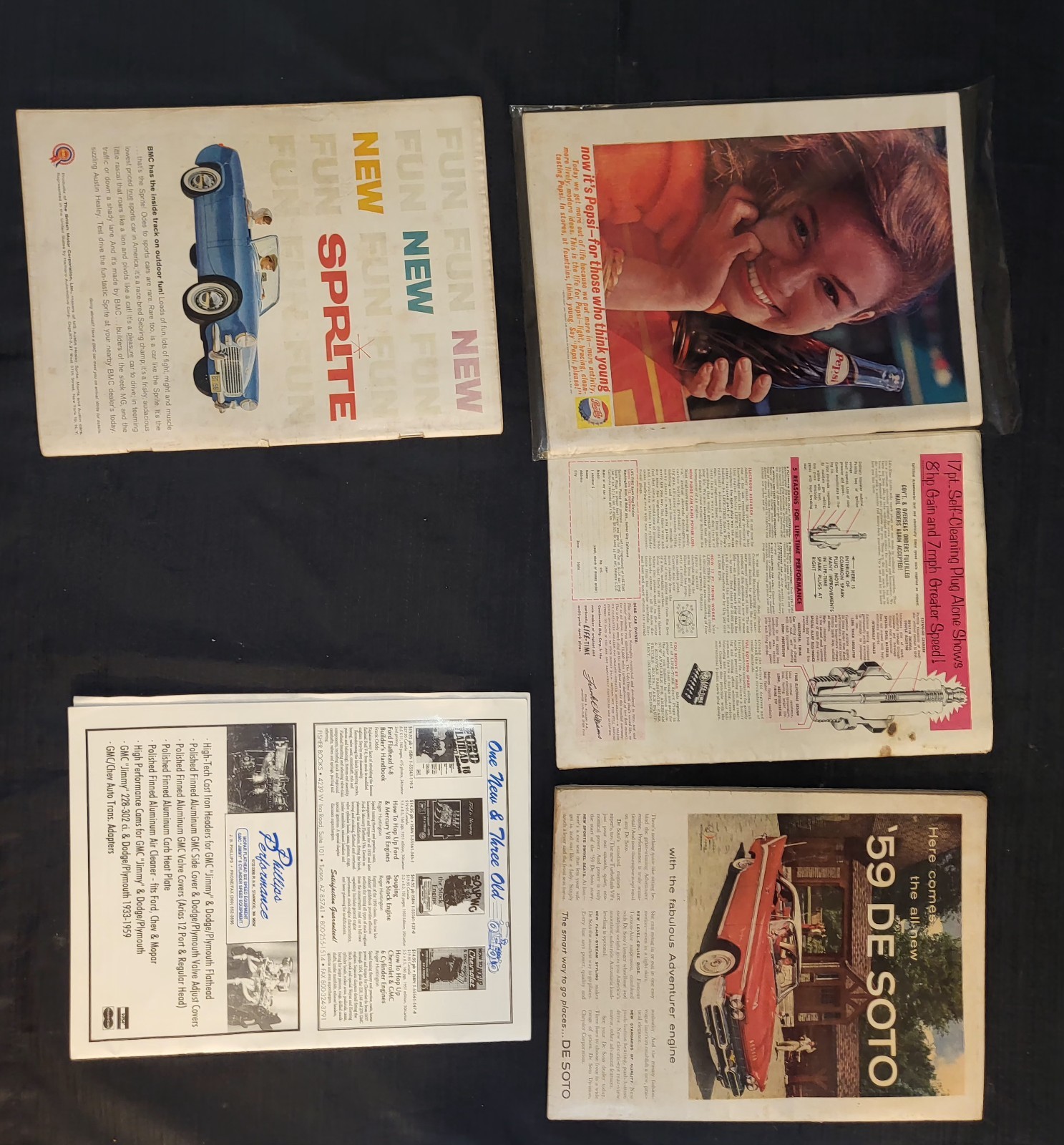 Vintage Auto Memorabilia Junk Drawer Lot Car Life Magazines Smokey Bear Parts