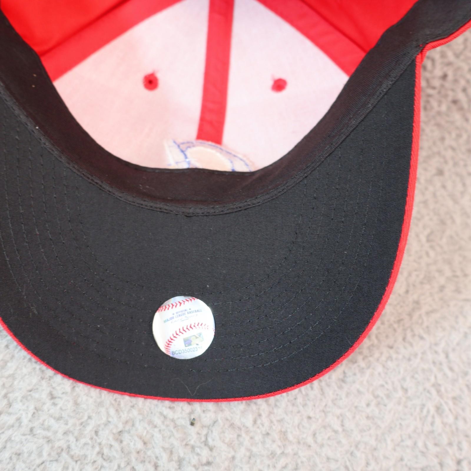 Atlanta Braves Hat Cap Strap Back Red MLB Script A