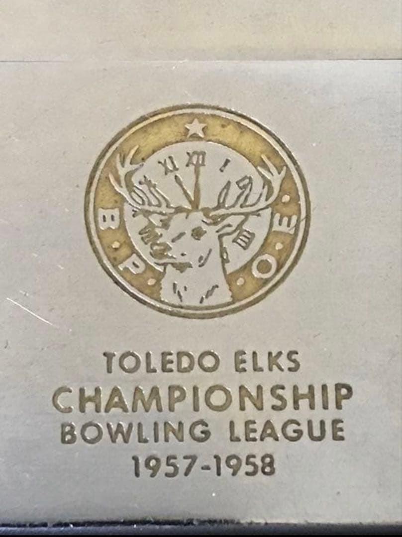 Zippo TOLEDO ELKS Bowling League Vintage Made in 1958
