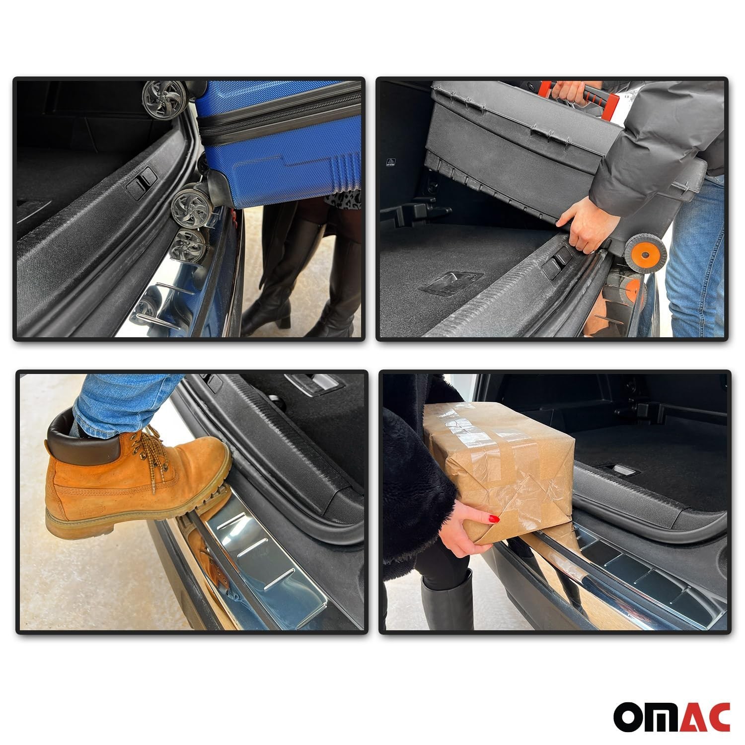 OMAC Rear Bumper Sill Cover for BMW X5 F15 2014-2018 – Stainless Steel Pol