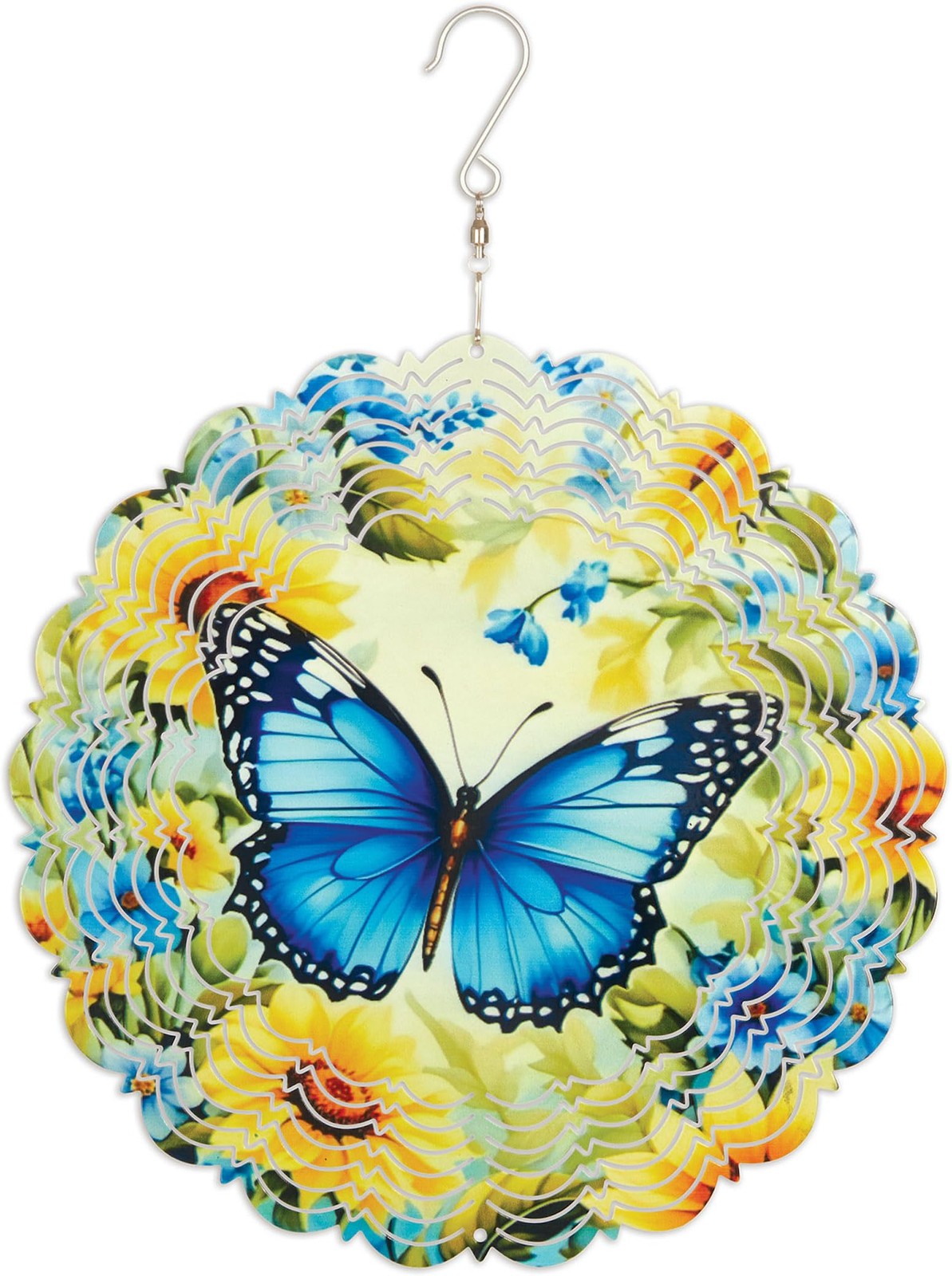 Sunset Vista Designs Artful Summer Butterfly Hanging Wind Spinner 11″ Tall