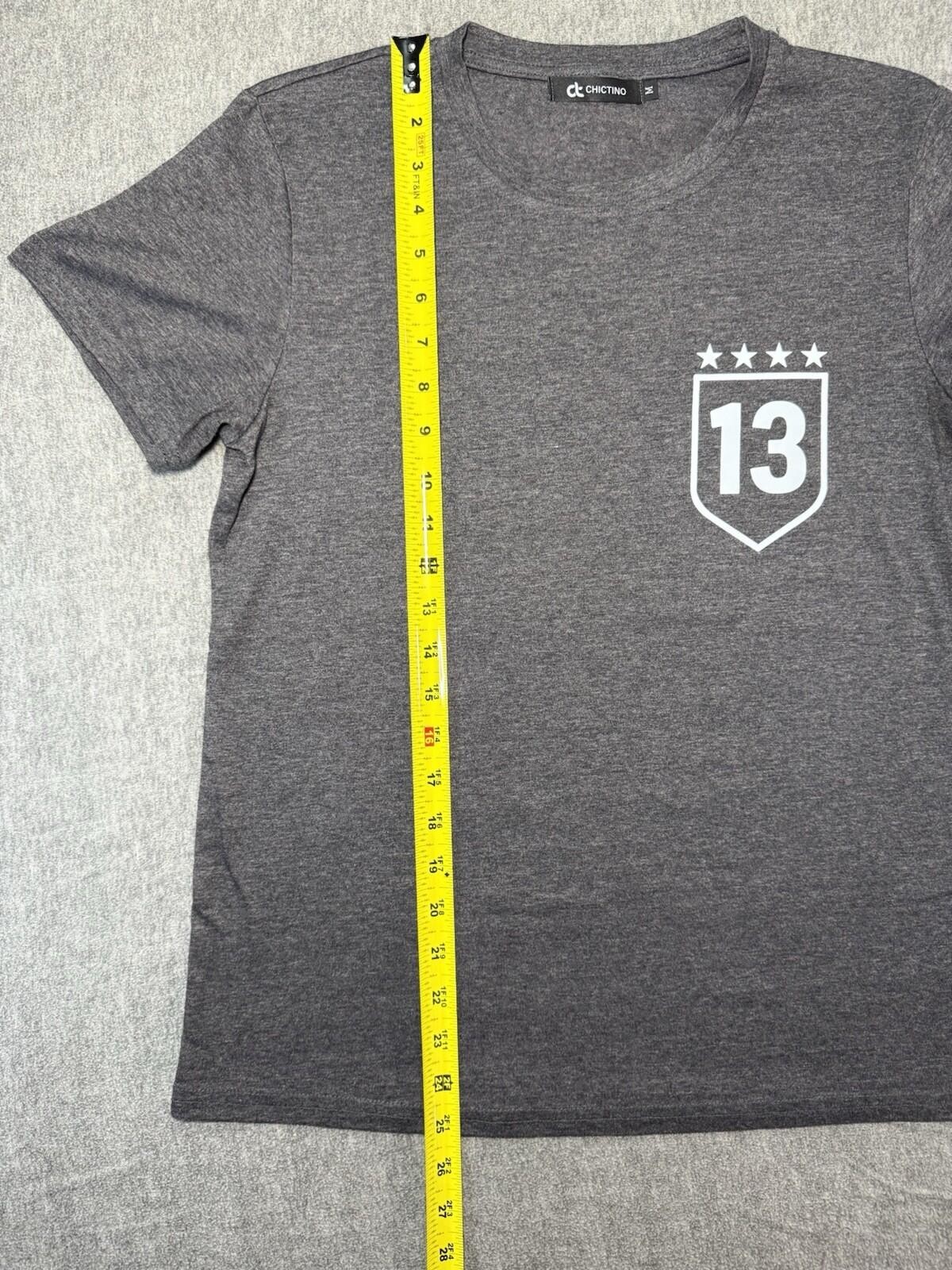 Chicano Women’s T-Shirt (Alex Morgan #13)-Medium/Grey+multicolor/Soccer