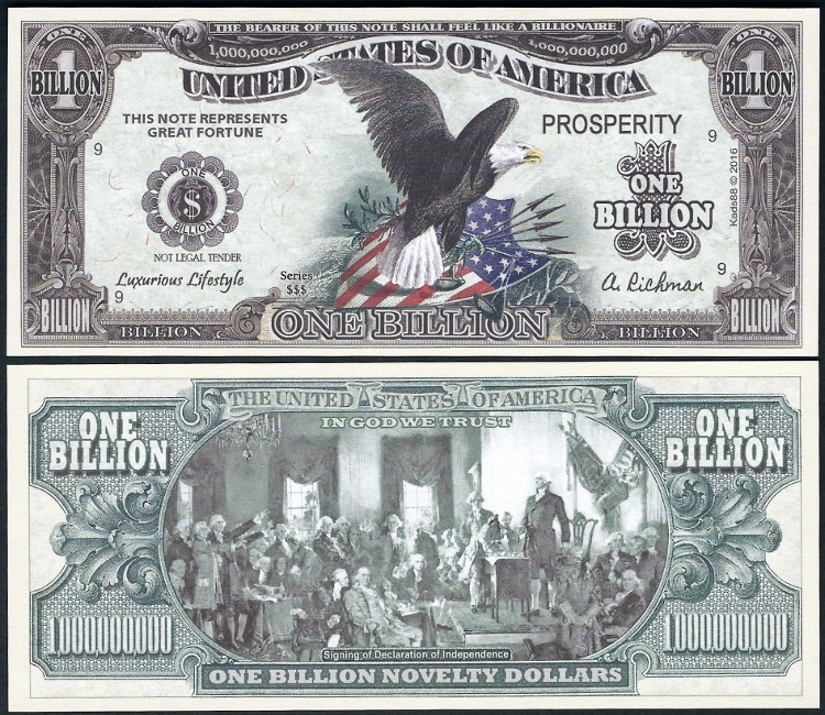 Lot of 500 – Black Eagle Billion Color, Signing of Declaration of Independence