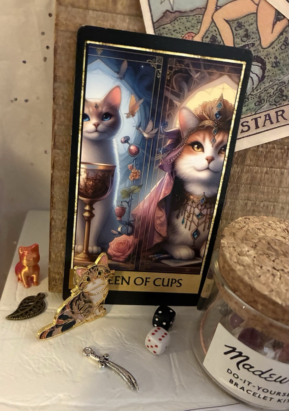 Wood Display Board Mini Apothecary Cabinet Jewelry Junk Drawer Wicca Art Lot