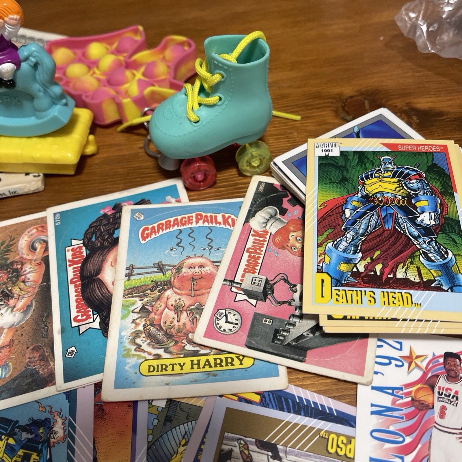 Vintage Junk Drawer Lot – Toys, Cards, GPK, Keychains, Watches, Jewelry, Phone