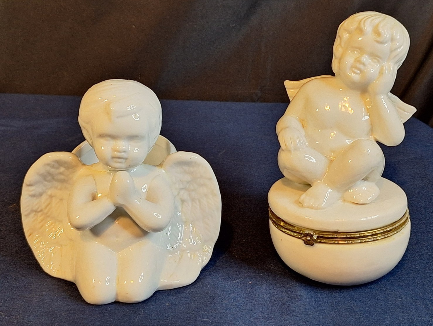 Lot of 13 VTG Ceramic Figurines, Homco, Angels, 25th Anniversary, Cross(#5)