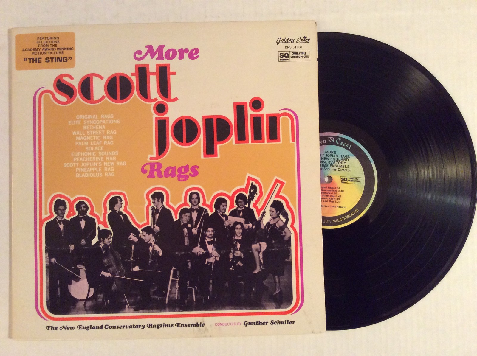 MORE SCOTT JOPLIN RAGS New England Conservatory Ragtime Ensemble 1974 QUAD LP