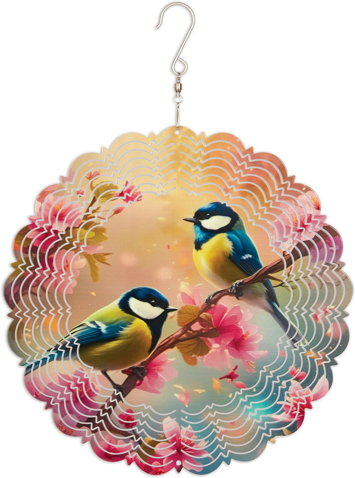 Sunset Vista Designs Summer Paridae Hanging Wind Spinner 11″ Tall