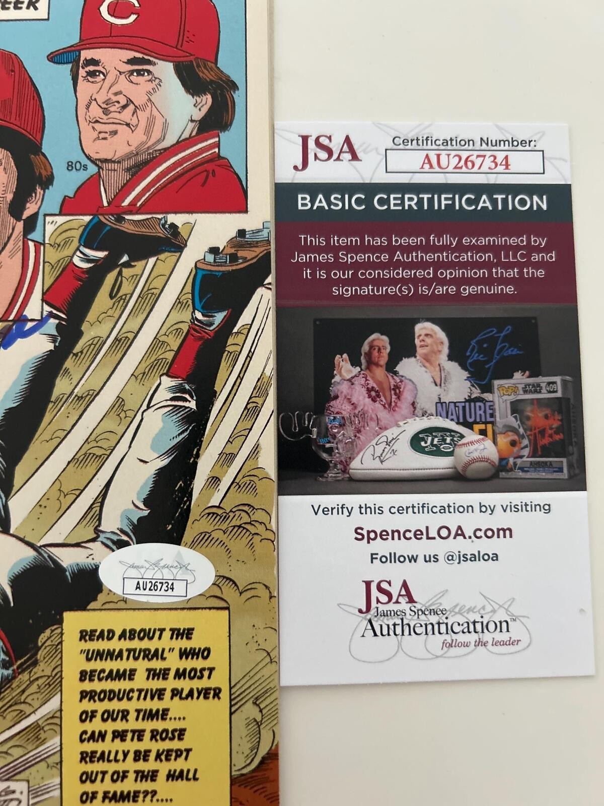 Pete Rose Signed Autograph Auto Cincinnati Reds 1995 Masstar Comic Book #1 JSA