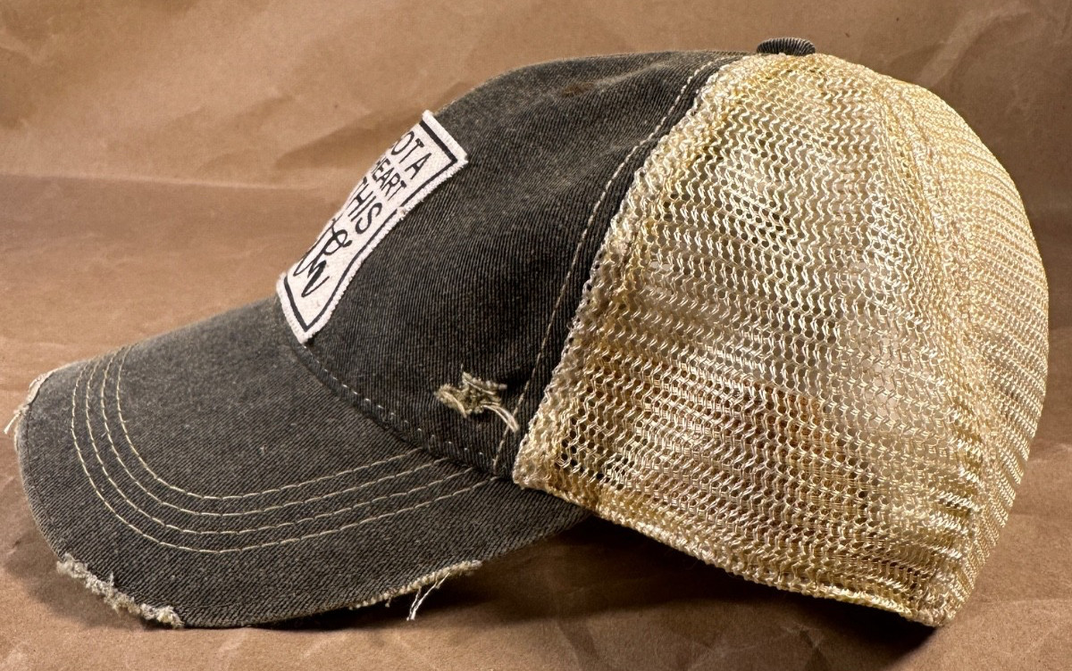 Vntg Life “I Got A Good Heart But This Mouth” Distressed Baseball Cap Unisex NEW