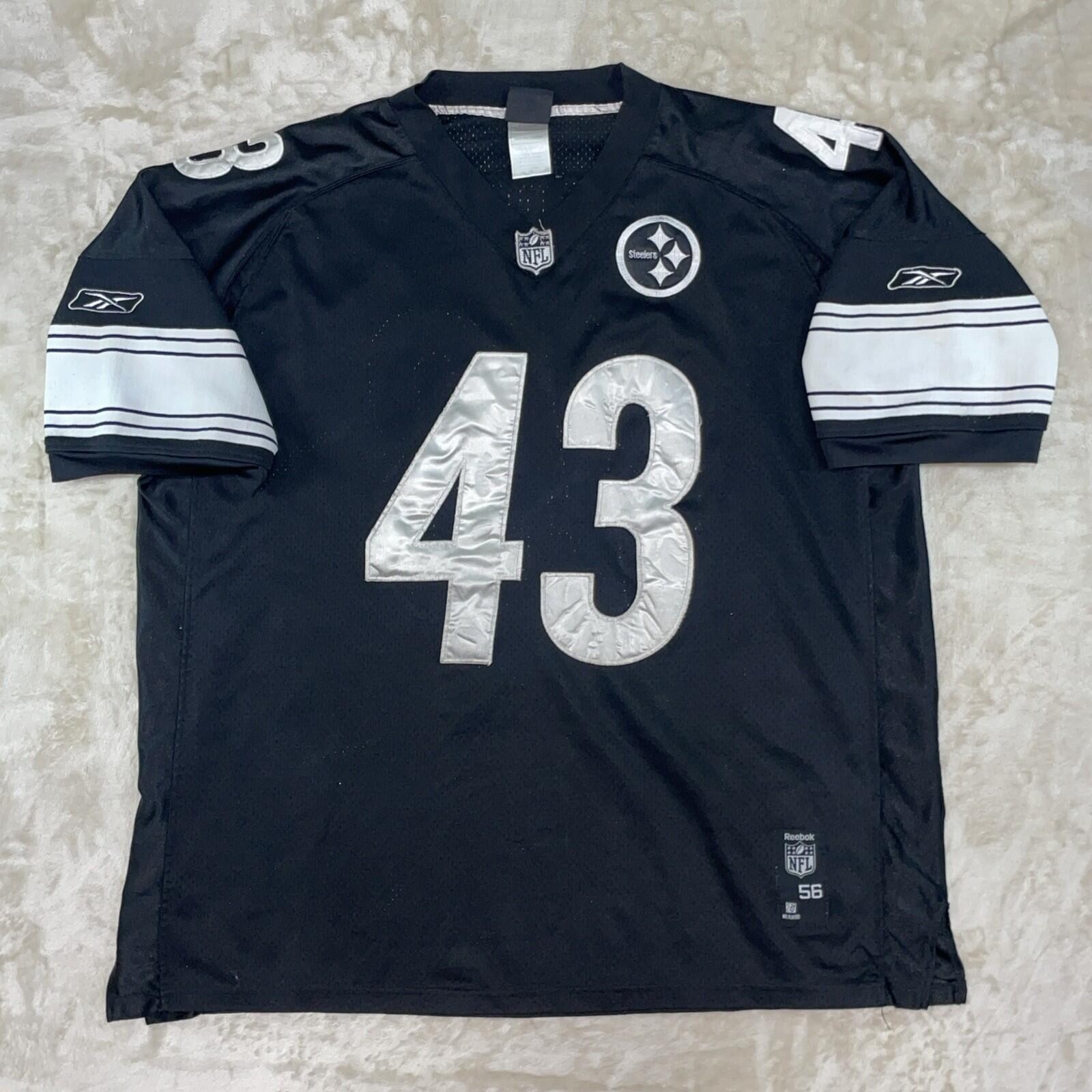 Vintage Pittsburgh Steelers Troy Polamalu #44 Reebok On Field Jersey Size 56