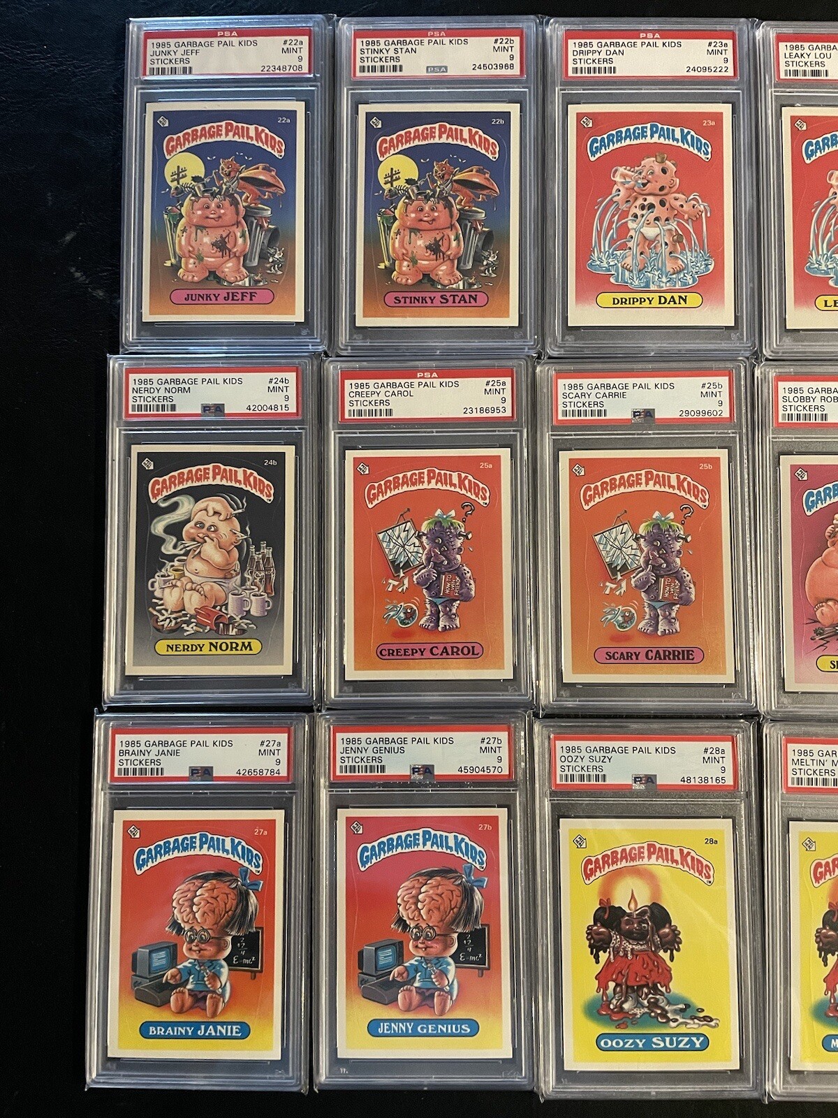 Garbage Pail Kids OS1 ALL PSA 9 Lot! THE ENTIRE 88 card set Graded Mint!!