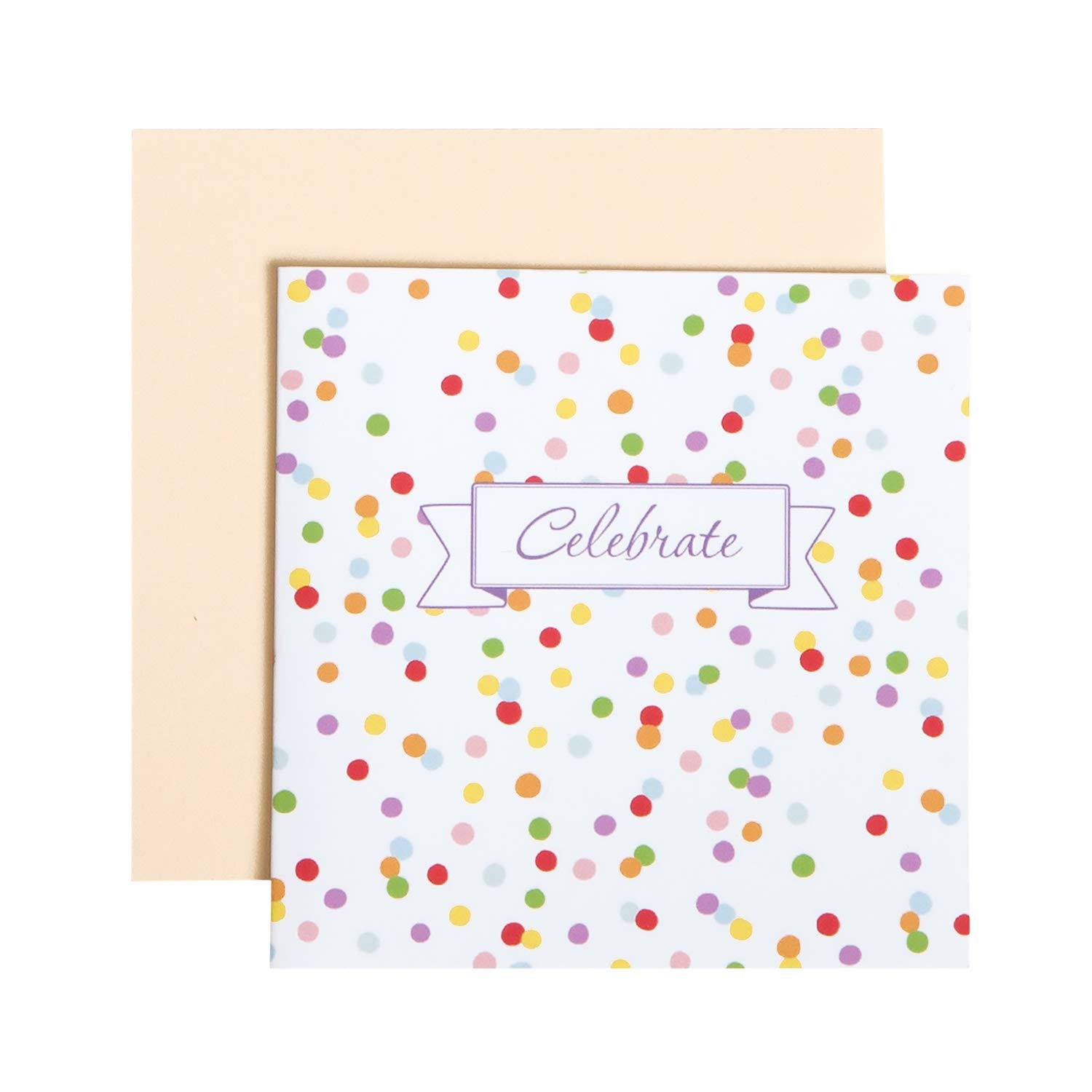 C.R. Gibson Celebrate Confetti Gift Enclosure Card, 3.5 x 0.1 x 3.3 inches, 2