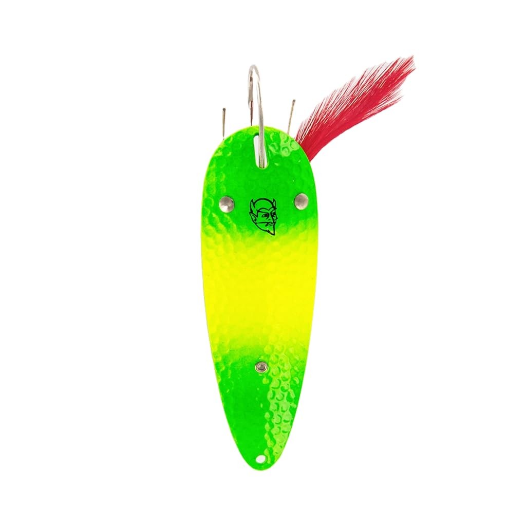 Dardevle 15-306 Dardevlet (Weedless) – Fluorescent Green Chartreuse 3/4 oz.