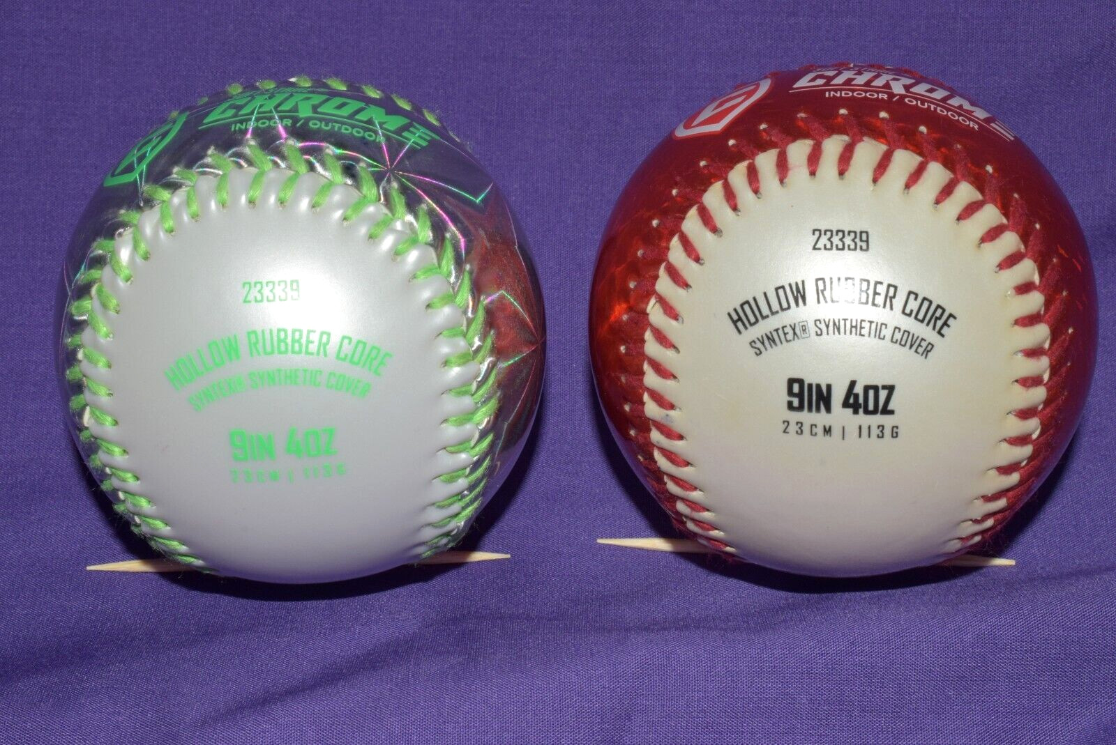 Franklin Soft Strike Chrome MLB LOTS OF 2 #23339 Hollow Rubber Core 9in 4oz
