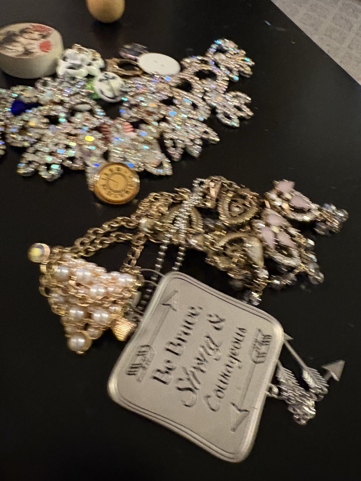 Junk Drawer Craft Lot. Vtg To Modern. Mixed Media. Broke Jewelry Buttons More