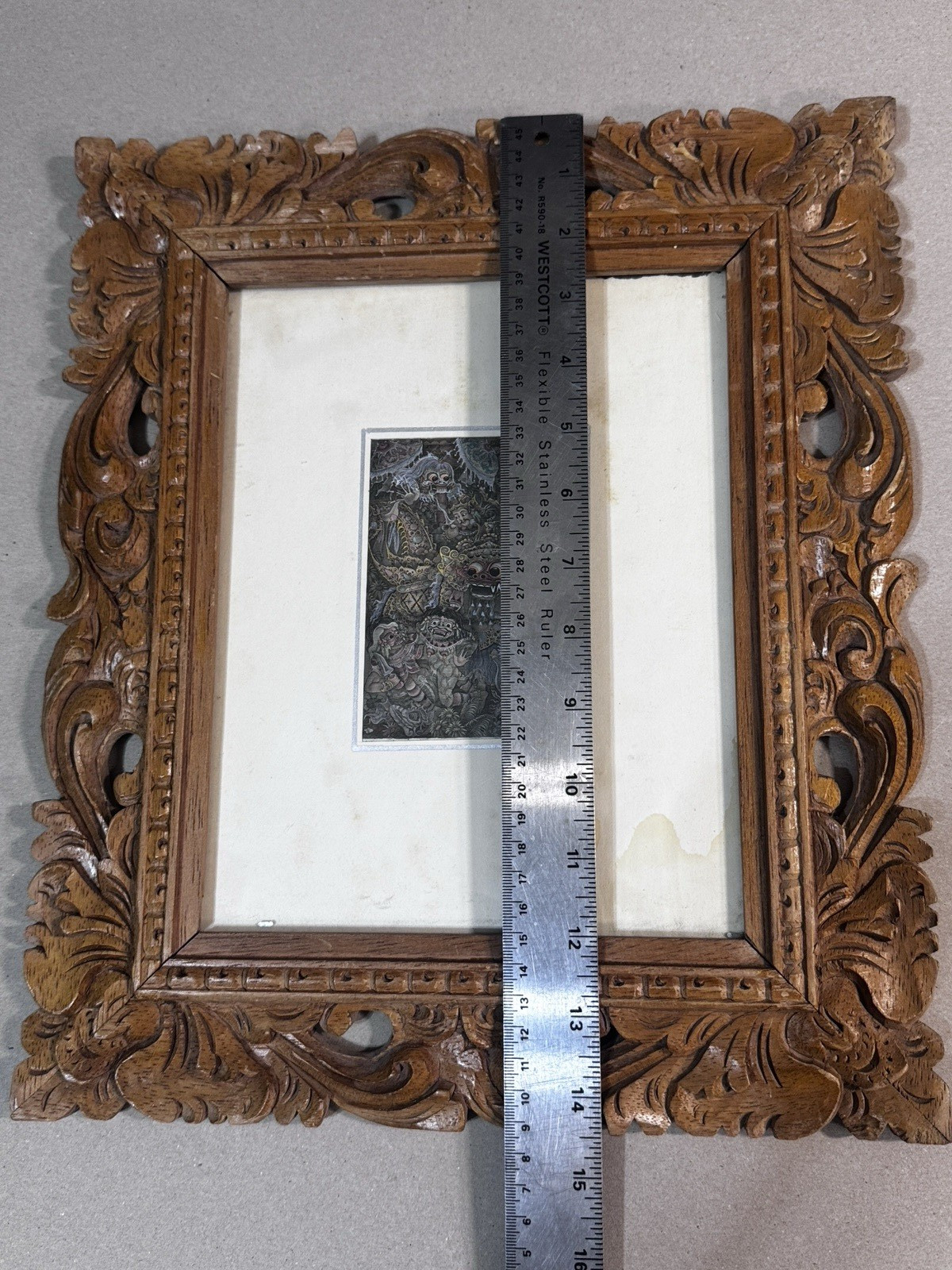 Miniature Framed Balinese Bali Traditional Painting