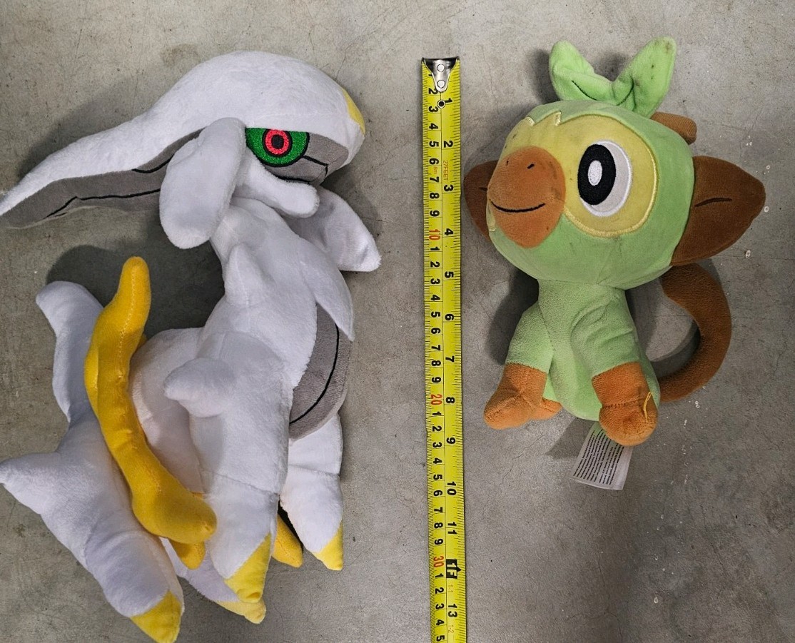 Pokemon Plush 7 Lot Arceus Grookey Bagon Combee Haunter Pikachu Build A Bear