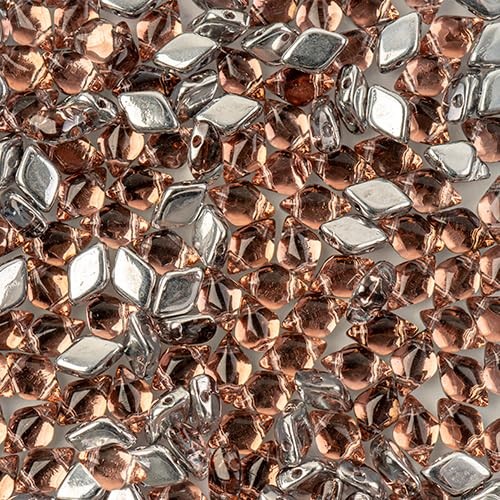 Matubo Czech Gemduo 2-Hole, Light Sapphire Backlit Champagne, 50g