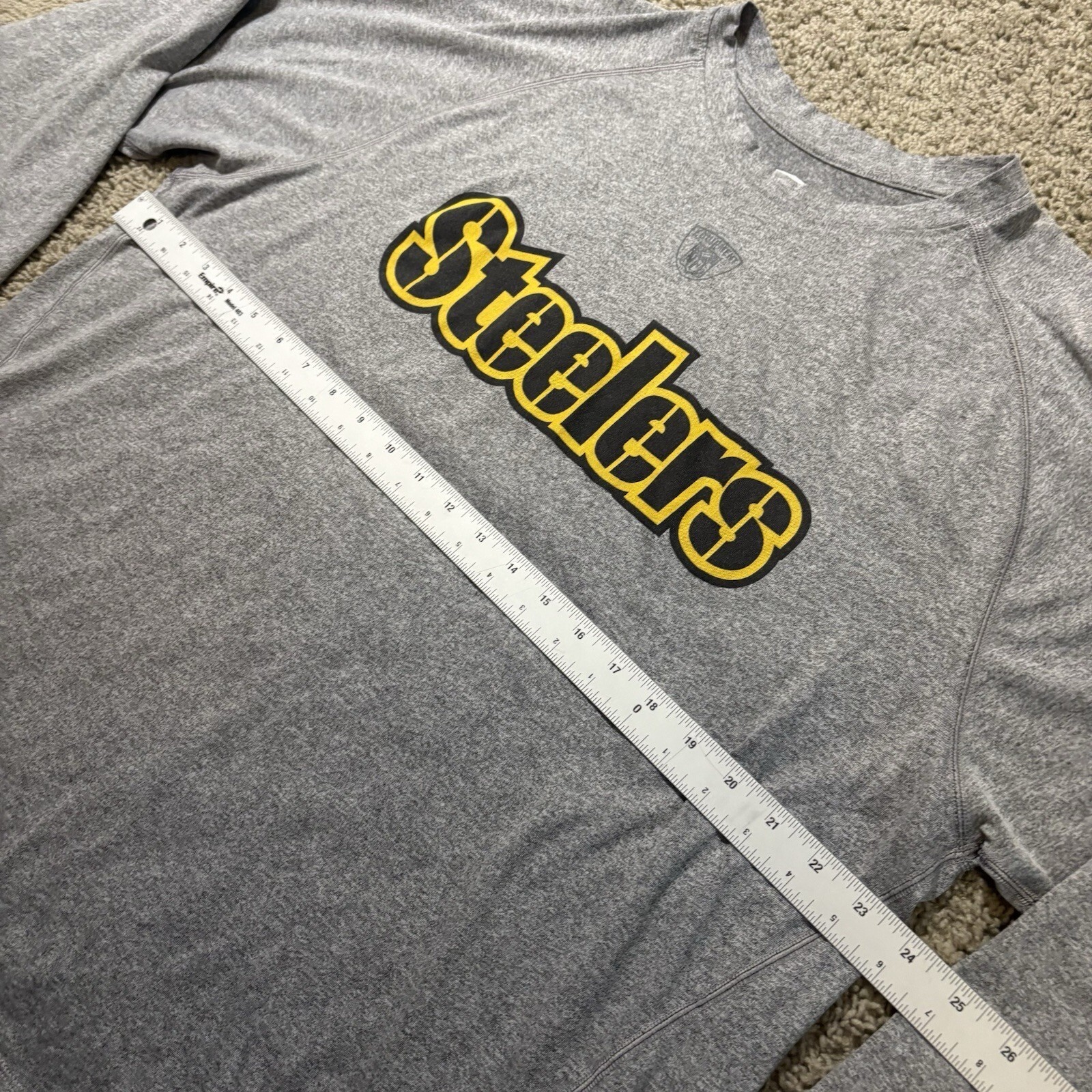 Vintage Pittsburgh Steelers Reebok NFL Equipment Long Sleeve Shirt Gray Mens XL