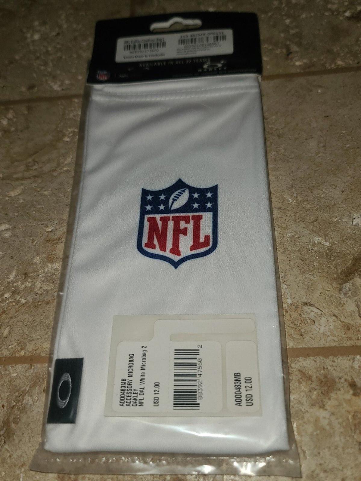DALLAS COWBOYS OAKLEY SUNGLASSES MICROFIBER STORAGE CLEANING BAG WHITE ceedee
