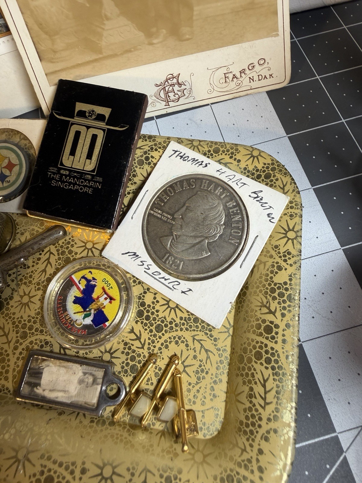 Vintage junk Drawer Lot! Coins, Bottles Stamps Toys Etc!