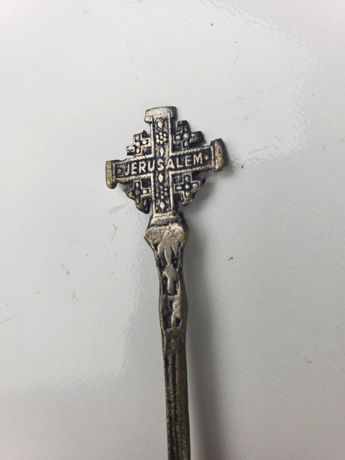 VINTAGE 4-1/8″ JERUSALEM ISRAEL ‘SILVER’ Marked Tea Spoon Souvenir