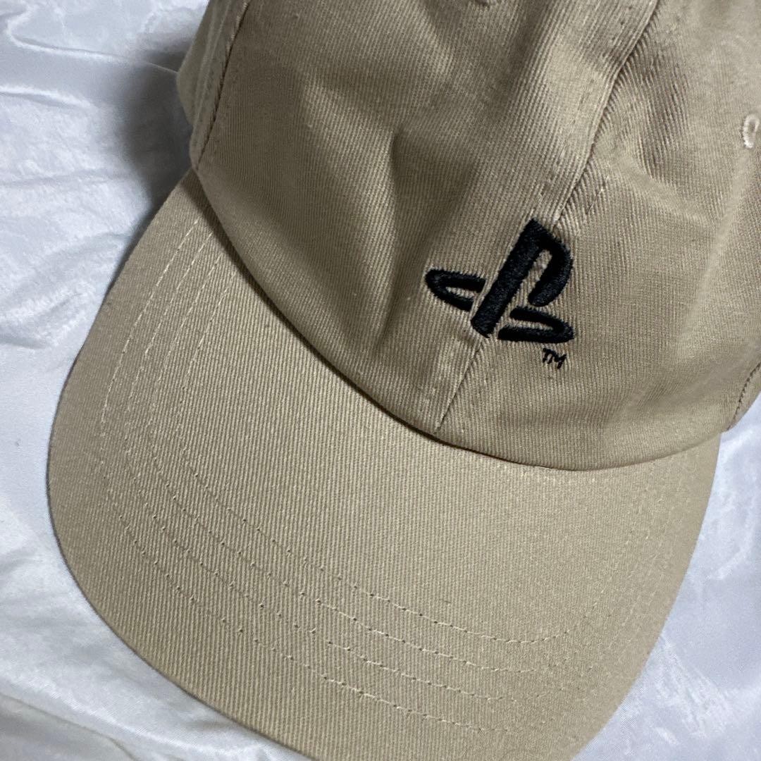 Rare PlayStation Embroidery PlayStation Hat Cap Beige