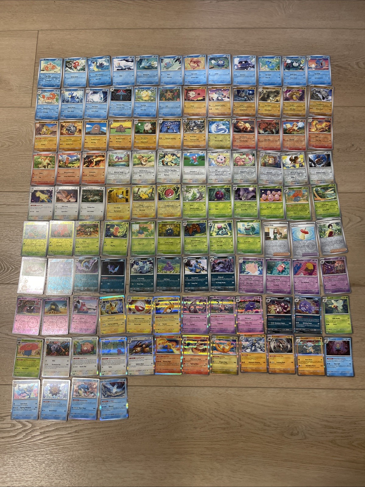 Pokemon 151 Holo and Reverse Lot Of 112( 25 Holos, 87 Reverse Holos) no dups