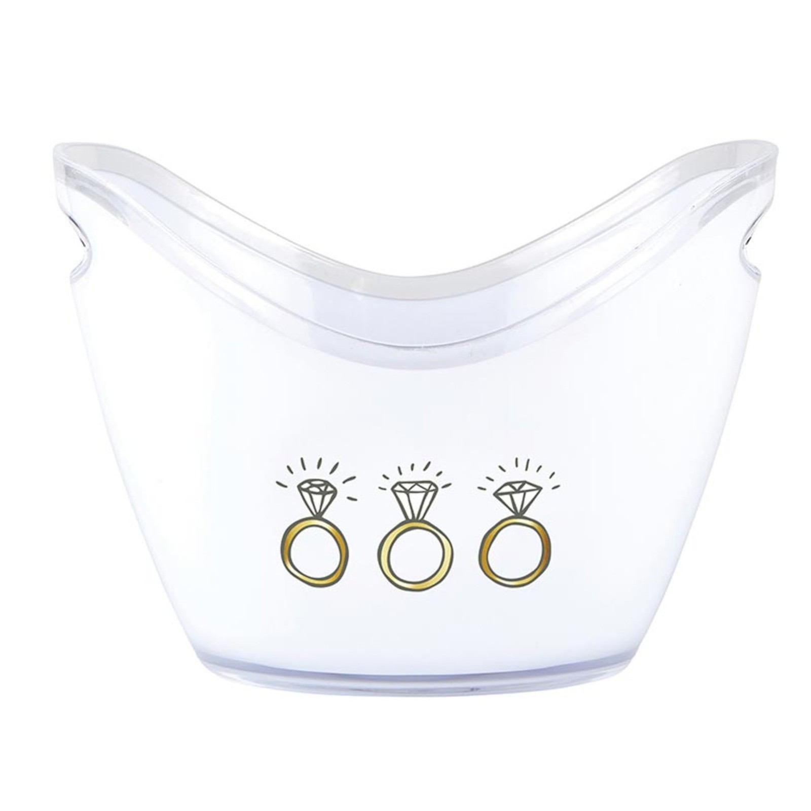 Slant Party Supplies Ice Bucket – Double Handle Acrylic Champagne Beverage