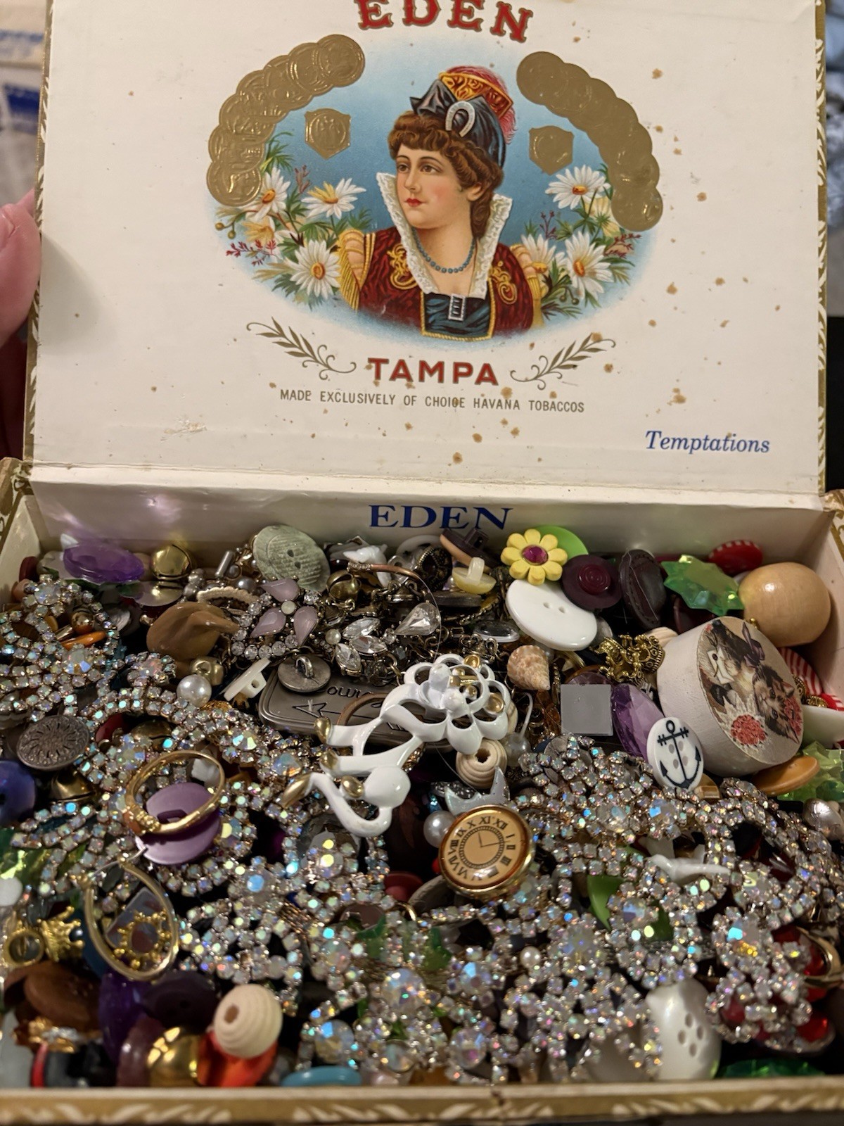 Junk Drawer Craft Lot. Vtg To Modern. Mixed Media. Broke Jewelry Buttons More