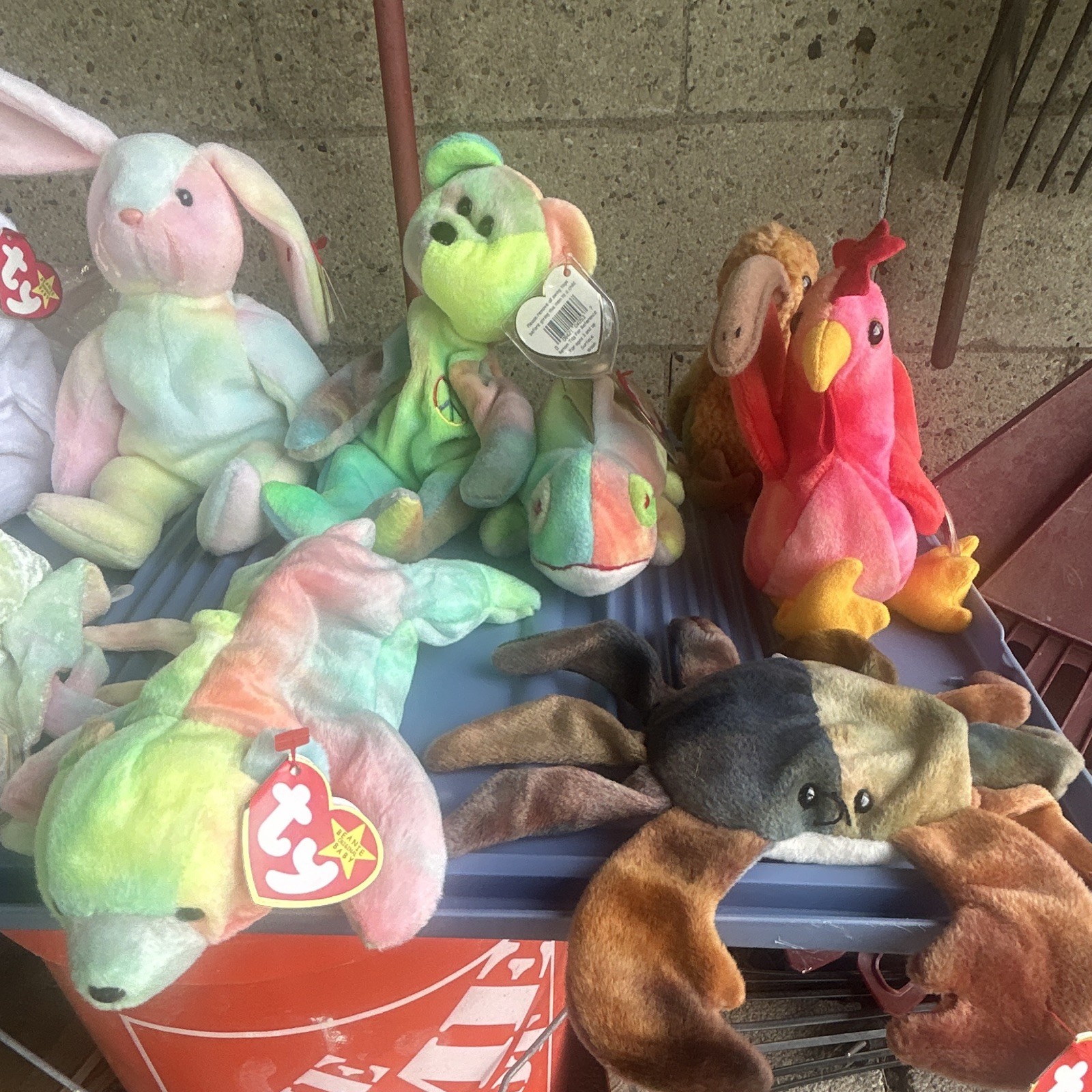 Ty Beanie Baby Lot Assorted Pastel Plush Stuffed Animals w/ Tags Multiple