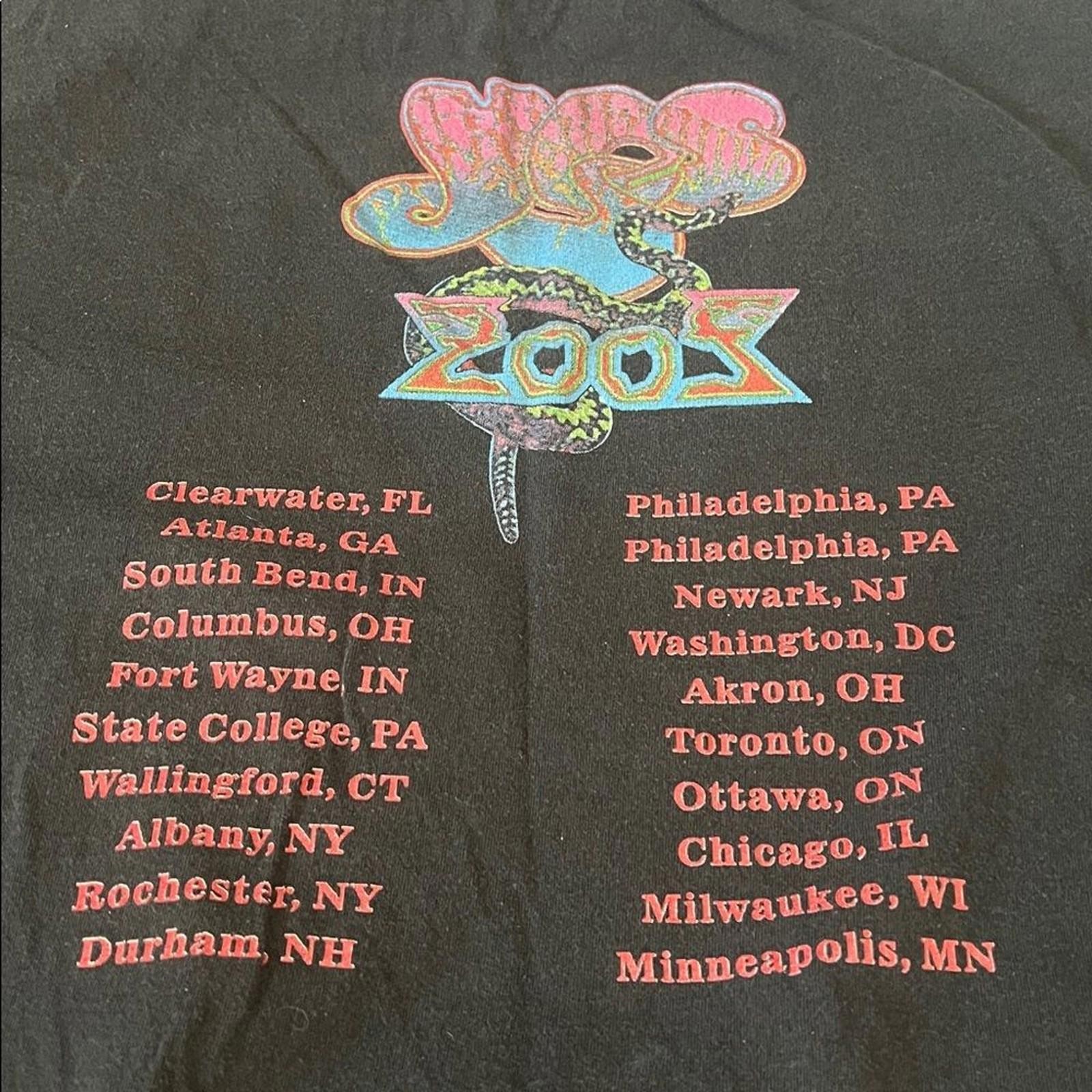 Yes 2002 Tour Graphic TShirt Black Size Large * Flaw
