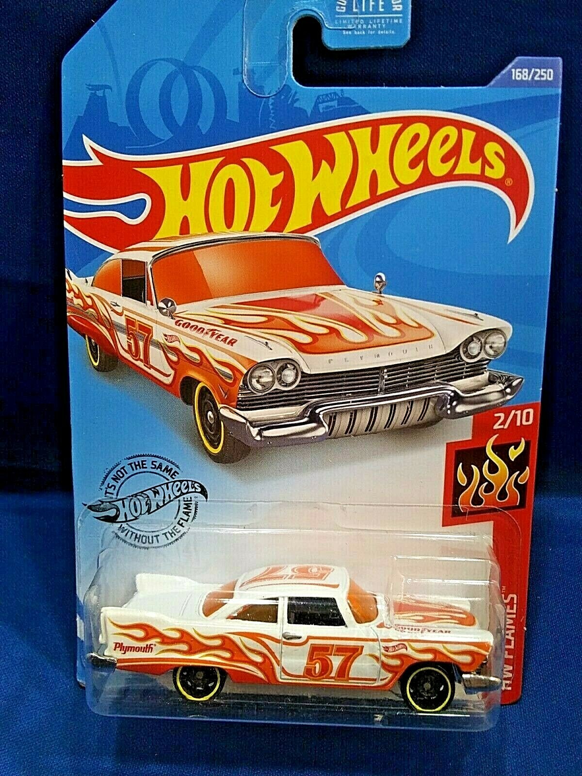 Hot Wheels ’57 Plymouth Fury HW Flames #2/10 Die-Cast 1:64 Scale New Mattel